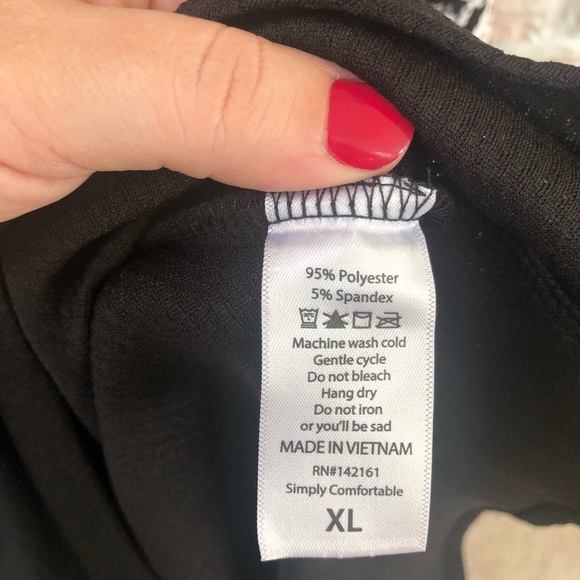 NWT LuLaRoe XL Georgia white and black palm trees - Picture 4 of 4